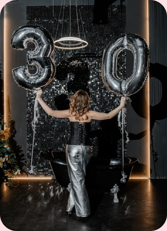 Шары-цифры 30 на празднике